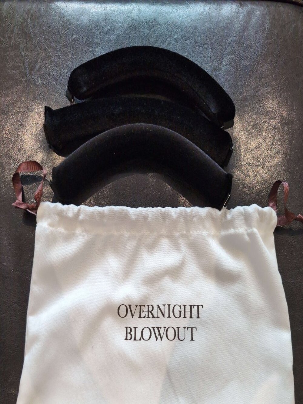 Overnight Blowout Classic 3 Set Velvet Rods + Original Bag | Black